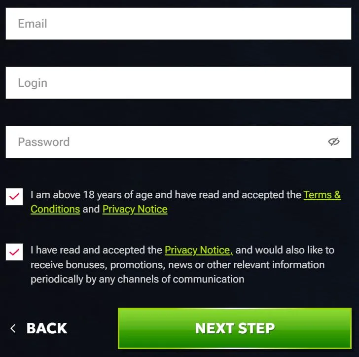 Registracija RTbet kasinu