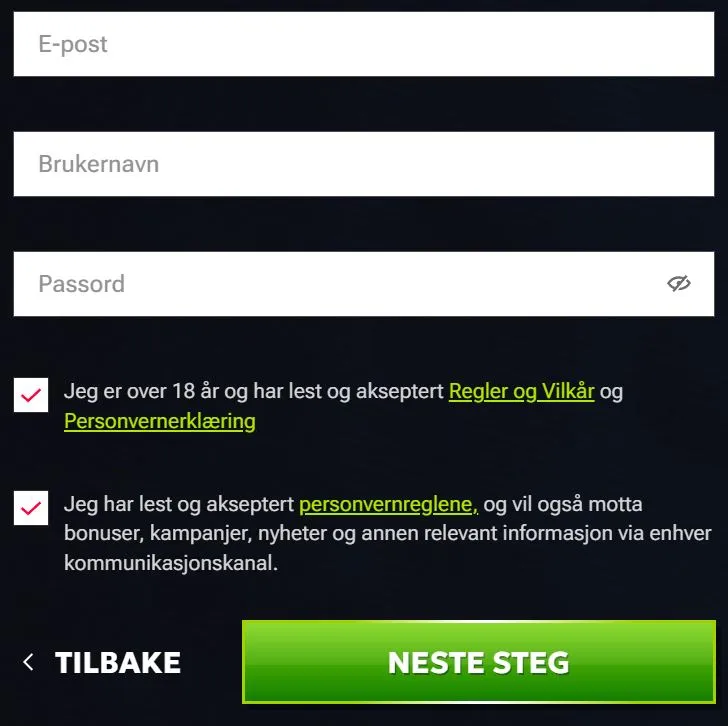 Hvordan registrerer jeg meg på RTbet Casino?
