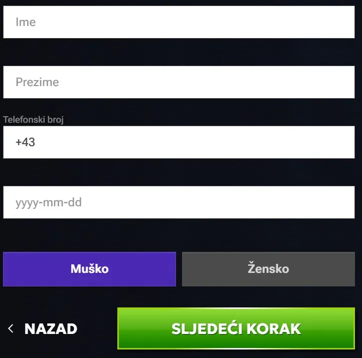 Registracija RTbet kasinu