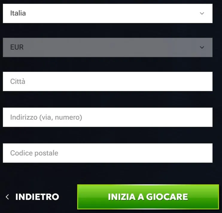 RTbet Registrazione al casinò