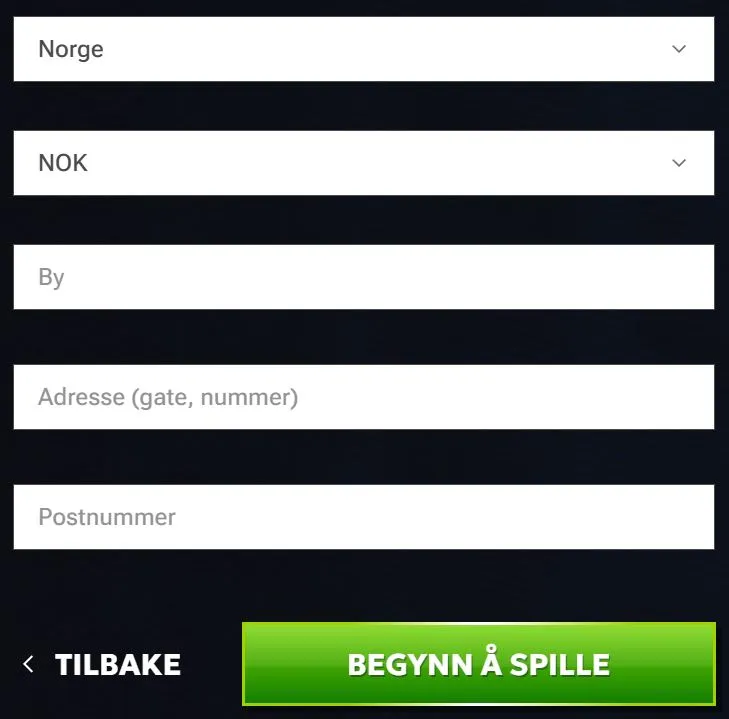 RTbet Kasinoregistrering