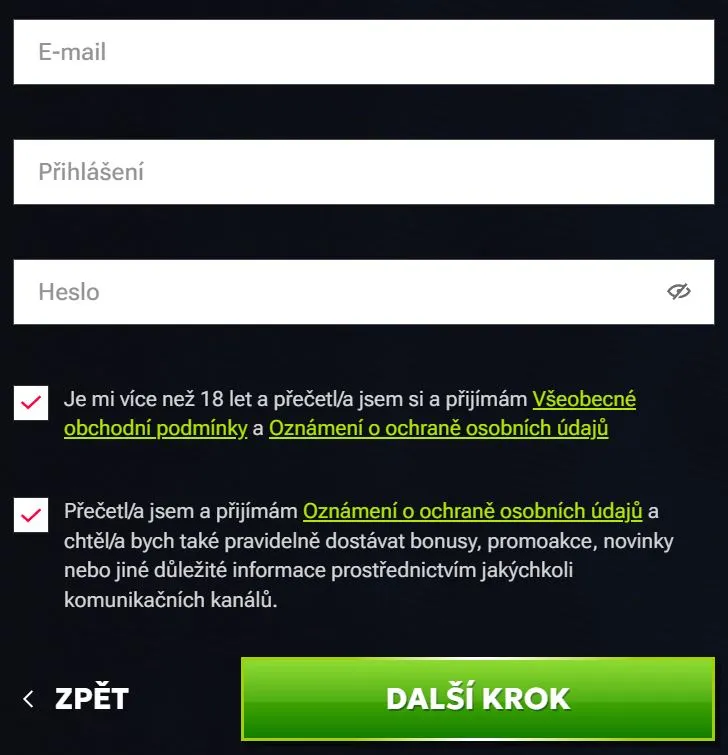Jak se zaregistrovat na RTbet Casino?