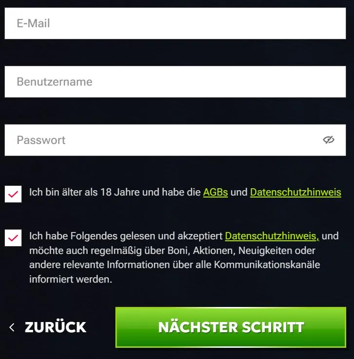 Wie registriert man sich bei RTbet Casino?