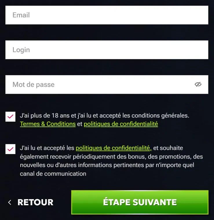 Comment s'inscrire au casino RTbet?